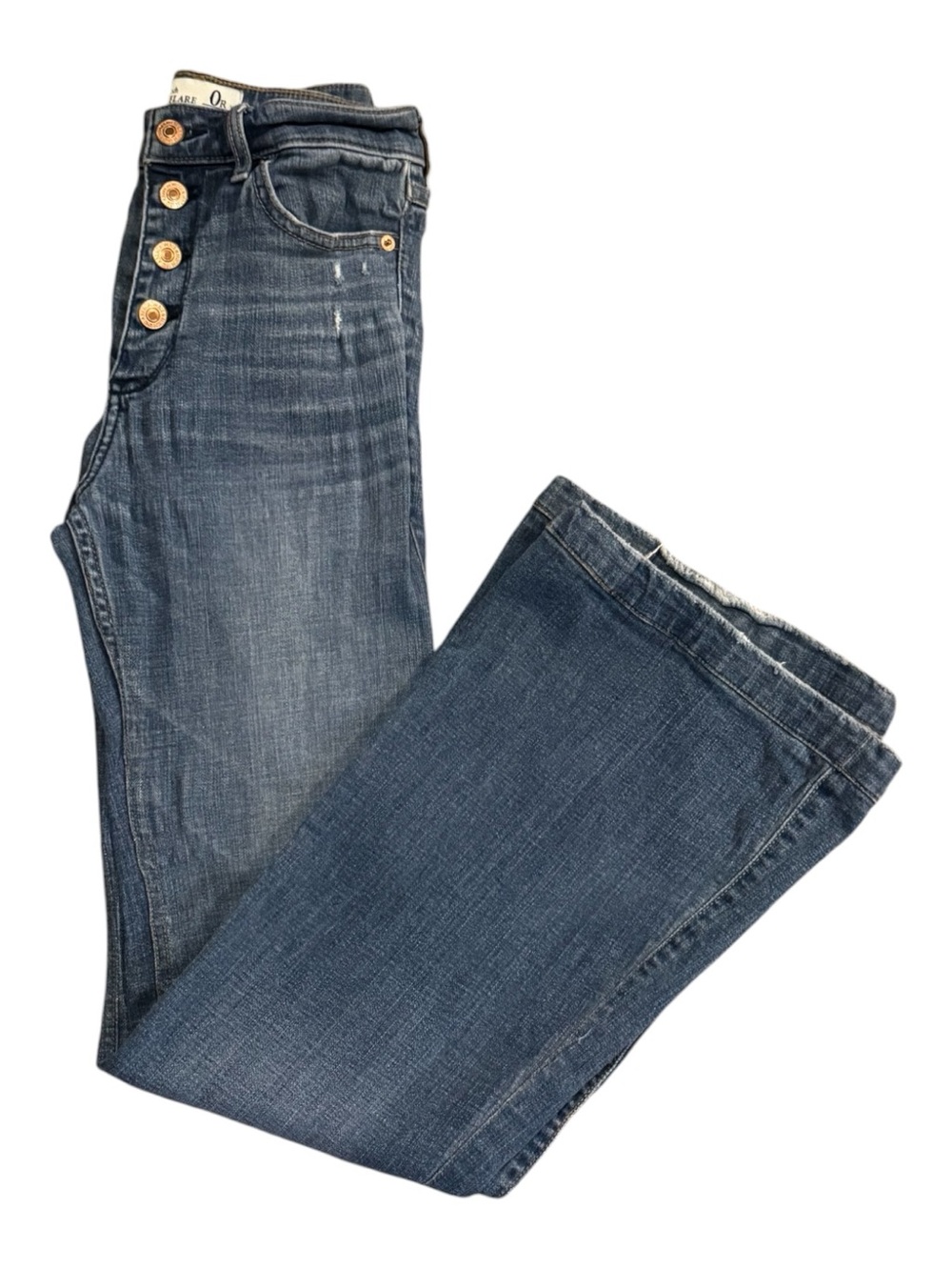 Abercrombie & Fitch Wide-Leg Flare High Rise with Button Fly